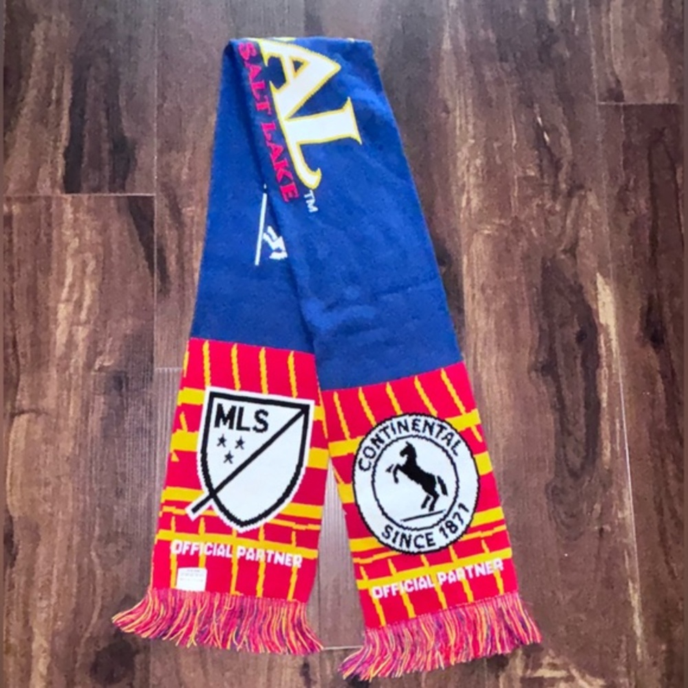 Real Salt Lake Fringed Winter Scarf Wide Double Sided